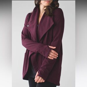 Lululemon That’s A Wrap Drape Cross Front Sweater Jacket Yoga Winter Warm 4 S